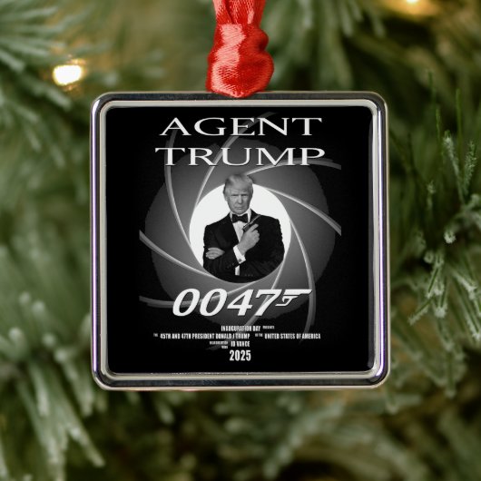 Agent President Donald Trump Inauguratie Dag 47 Metalen Ornament (Boom)