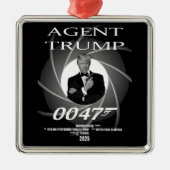 Agent President Donald Trump Inauguratie Dag 47 Metalen Ornament (Voorkant)