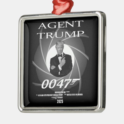 Agent President Donald Trump Inauguratie Dag 47 Metalen Ornament (Links)