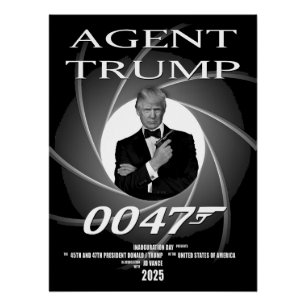 Agent President Donald Trump Inauguratie Dag 47 Perfect Poster