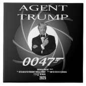 Agent President Donald Trump Inauguratie Dag 47 Tegeltje (Voorkant)