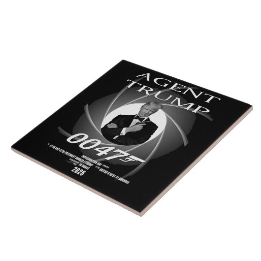 Agent President Donald Trump Inauguratie Dag 47 Tegeltje (Zijkant)