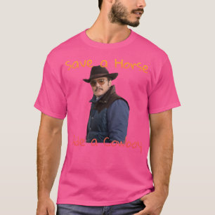 Agent red een paard Ride een cowboy T-shirt