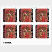 AGENT RODE SPION KUSH VIERKANTE STICKER (Vel)
