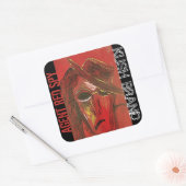 AGENT RODE SPION KUSH VIERKANTE STICKER (Envelop)