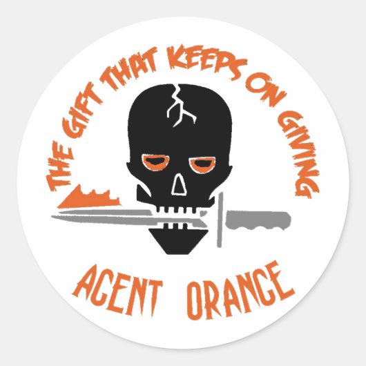 Agent Sinaasappel De Gift LIGHT Ronde Sticker (Voorkant)