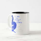 Agent van het Worm van het Klusje van het Klusje o Tweekleurige Koffiemok (Voorkant links)