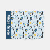 Agent voegt naam politie babydeken toe fleece deken (Voorkant (Horizontaal))