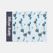 Agent voegt naam politie babydeken toe fleece deken (Voorkant (Horizontaal))