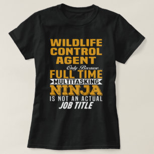 agent voor de bestrijding van wilde dieren t-shirt