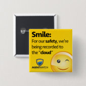 Agent Watch Pin Vierkante Button 5,1 Cm (Voorkant /achterkant)