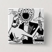 Agent Zero-Button Vierkante Button 5,1 Cm (Voorkant)