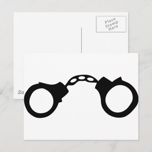 agenten handboeien briefkaart (Voorkant / Achterkant)