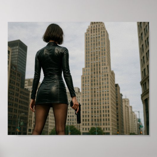 Agentin Black Poster (Voorkant)
