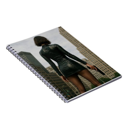 Agentin Black Poster Notitieboek (Rechterzijde)