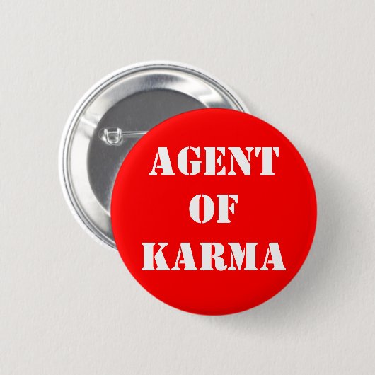 Agentof Karma Ronde Button 5,7 Cm (Voorkant /achterkant)