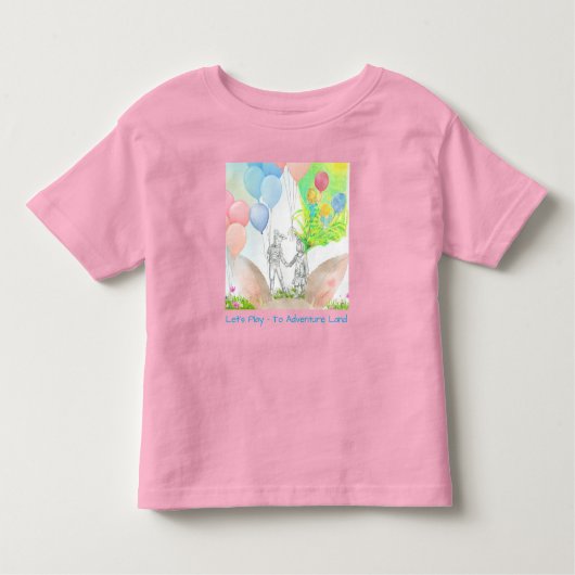 Ages 2-6 yrs Let's Play - To Adventure Land Tshirt (Voorkant)