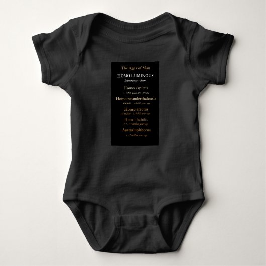 Ages Of Man Baby One-Piece Bodysuit (Voorkant)