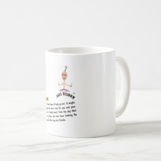 Ages Wisdom mok "optimisme" komische waarheid (Voorkant rechts)