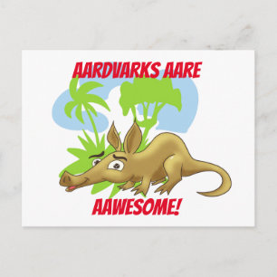 AGeweldige cartoon aardvark Briefkaart
