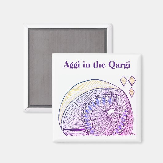 Aggi in de Qargi Magneet (Voorkant / Achterkant)
