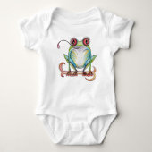 "Aggie" de rode oogolkikker baby apparel Romper (Voorkant)