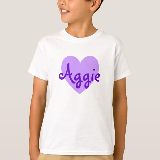 Aggie in Paars T-shirt (Voorkant)