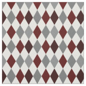 Aggie Maroon & Grey Argyle Pattern Fabric Stof (Swatch)