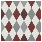 Aggie Maroon & Grey Argyle Pattern Fabric Stof (Close Up)