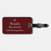 Aggie Maroon Home Sweet Home Texas Bagagelabel (Achterkant horizontaal)