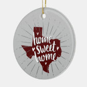 Aggie Maroon Home Sweet Home - Texas Keramisch Ornament (Links)