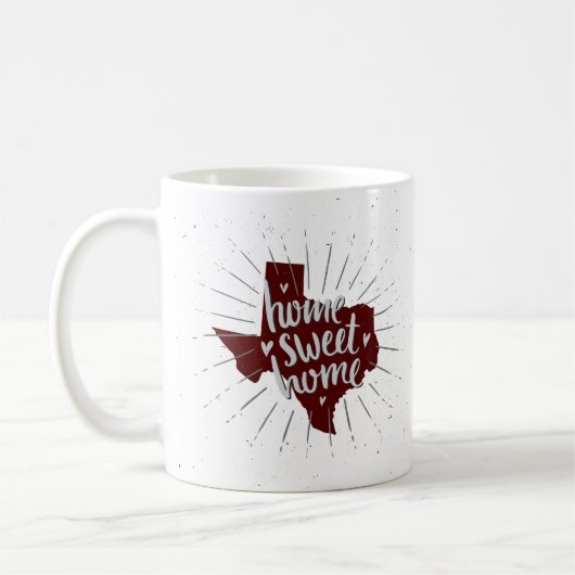 Aggie Maroon Home Sweet Home Texas Koffiemok (Links)