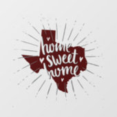 Aggie Maroon Home Sweet Home Texas Raamsticker (Vel)