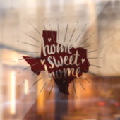Aggie Maroon Home Sweet Home Texas Raamsticker (Vel 2)