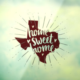 Aggie Maroon Home Sweet Home Texas Raamsticker