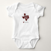 Aggie Maroon Home Sweet Home Texas Romper (Voorkant)