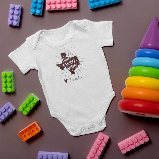 Aggie Maroon Home Sweet Home Texas Romper