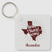 Aggie Maroon Home Sweet Home Texas Sleutelhanger (Voorkant)