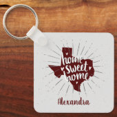 Aggie Maroon Home Sweet Home Texas Sleutelhanger (Voorkant)