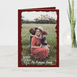 Aggie Maroon Merry Tex-Mas Y Foto Kerstmis Kaart