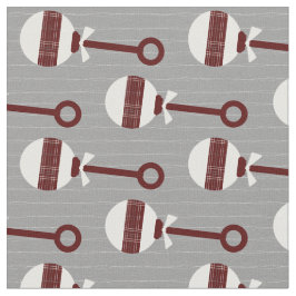 Aggie Maroon Pset Baby Rattle on Grey Stof