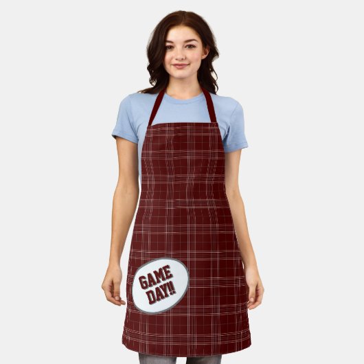 Aggie Maroon Pset Pattern Game Day Schort (Gedragen)