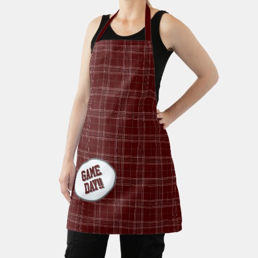 Aggie Maroon Pset Pattern Game Day Schort (Insitu)