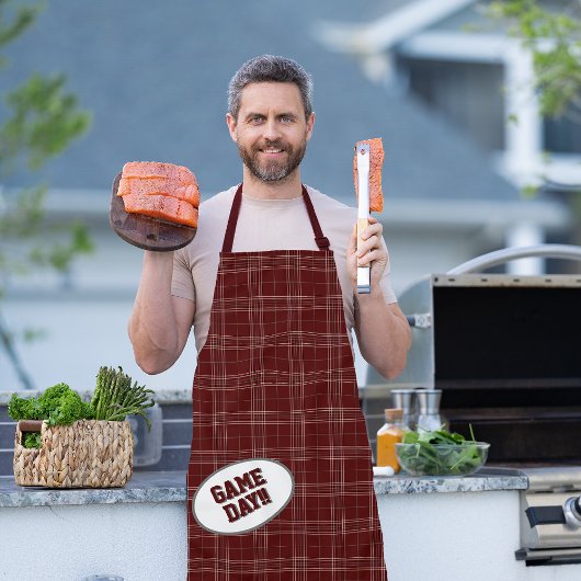 Aggie Maroon Pset Pattern Game Day Schort