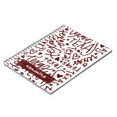 Aggie Maroon Texas Doodle Pattern Notitieboek (Linkerzijde)