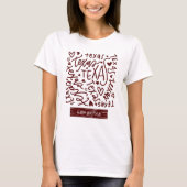 Aggie Maroon Texas Doodle Pattern T-shirt (Voorkant)