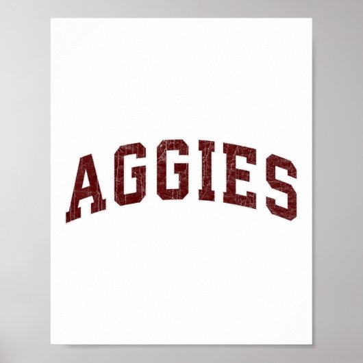 Aggies Lovers Aggies Souvenir Mannen Vrouwen Kinde Poster (Voorkant)