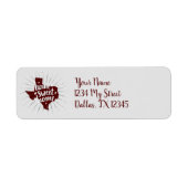 Aggies Maroon Home Sweet Home - Texas Etiket (Voorkant)
