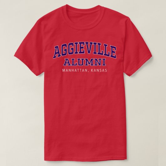 Aggieville Alumni Manhattan Kansas Paarse boog T-shirt (Design voorkant)