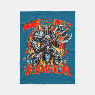 Aggressief Whimsieke Donkere Fantasy Krijger Strij Fleece Deken